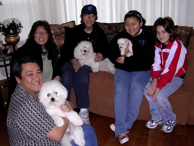 Rick and Einstein, Jan, Jake and CoCo, Gina and Angel, CoCo, Rachel